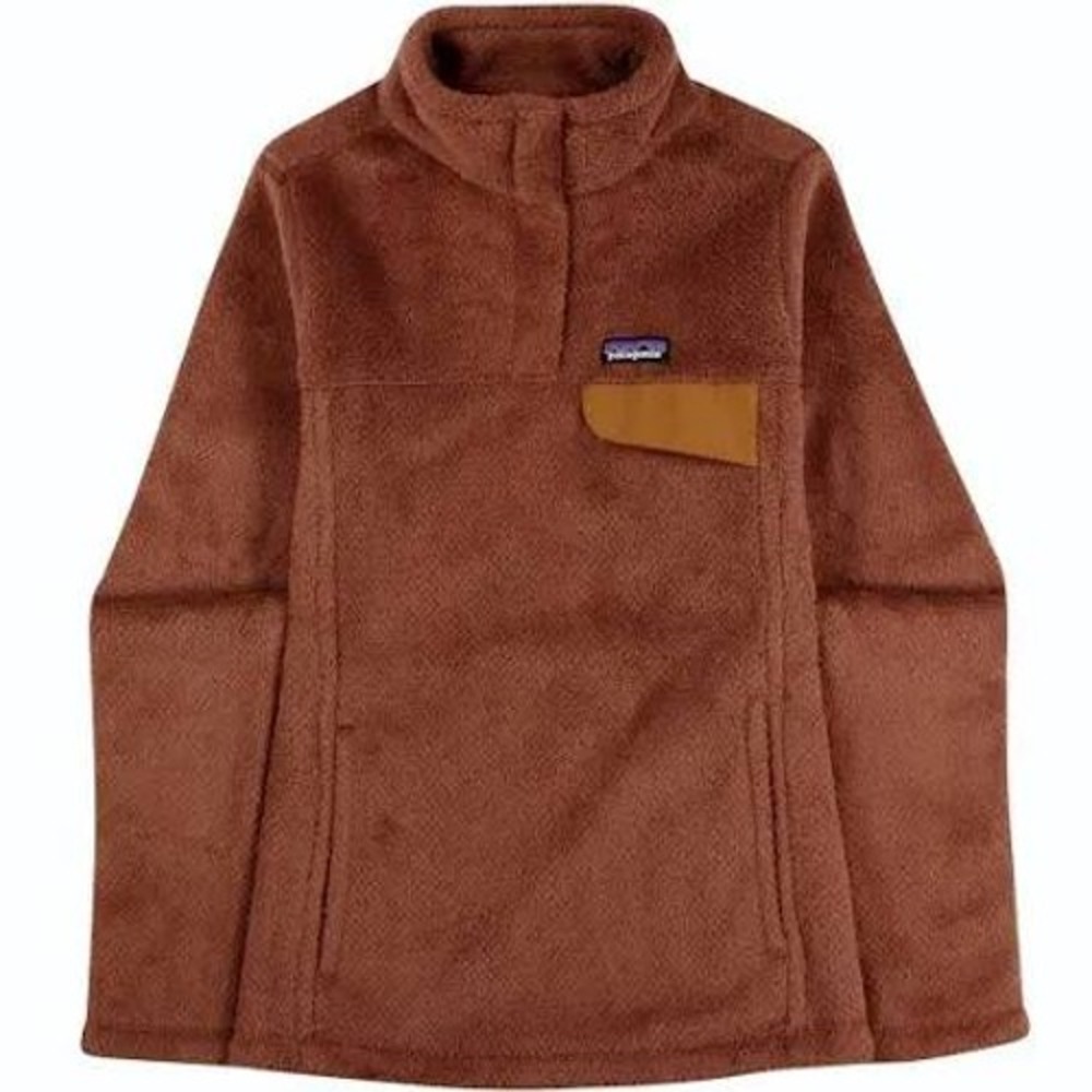 Patagonia Womens Pullover XL Brown Re-Tool Snap-T Polartec Fleece 25441